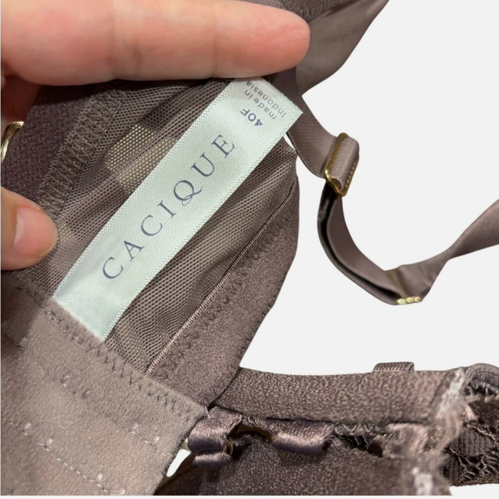 Cacique Bra Size 40F Seriously Sexy Boost Balconette Strappy Lace NEW - Picture 6 of 6